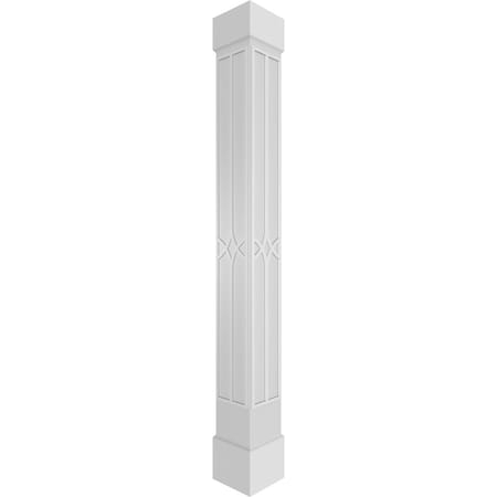 Craftsman Classic Square Non-Tapered Cedar Park Fretwork Column W/ Standard Capital & Standard Base